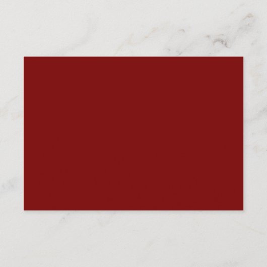 Minimale Crimson Red Border QR Code Wedding RSVP Informatiekaartje (Achterkant)