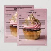 Minimale Cupcake Recept Boek Sjabloon (Voorkant / Achterkant)