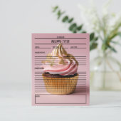 Minimale Cupcake Recept Boek Sjabloon (Staand voorkant)