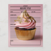 Minimale Cupcake Recept Boek Sjabloon (Achterkant)