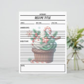 Minimale Cupcake Recept Boek Sjabloon (Staand voorkant)