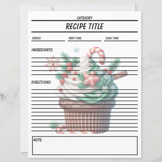 Minimale Cupcake Recept Boek Sjabloon (Voorkant)