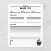 Minimale Cupcake Recept Boek Sjabloon (Achterkant)