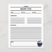 Minimale Cupcake Recept Boek Sjabloon (Voorkant)