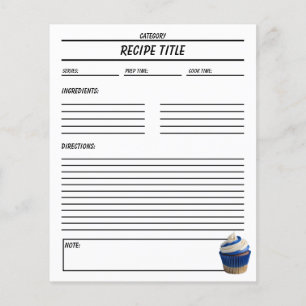 Minimale Cupcake Recept Boek Sjabloon