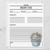 Minimale Cupcake Recept Boek Sjabloon (Achterkant)