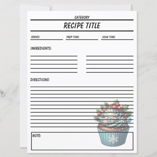Minimale Cupcake Recept Boek Sjabloon (Voorkant)
