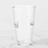 Minimale cursieve Mrs Custom Last Name Wedding Gif Glas (Rechts)