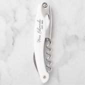 Minimale cursieve Mrs Custom Last Name Wedding Gif Kurkentrekker (Achterkant)