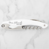 Minimale cursieve Mrs Custom Last Name Wedding Gif Kurkentrekker (Voorkant)