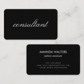 Minimale cursieve tekst | consultant visitekaartje (Voorkant / Achterkant)