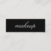 Minimale cursieve tekst | make-up mini visitekaartje (Voorkant)