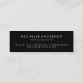 Minimale cursieve tekst | make-up mini visitekaartje (Achterkant)