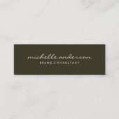 Minimale cursieve tekst mini visitekaartje (Voorkant)