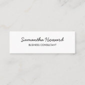 Minimale cursieve tekst mini visitekaartje (Voorkant)