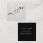 Minimale cursieve tekst vierkante visitekaartje (Voorkant / Achterkant)