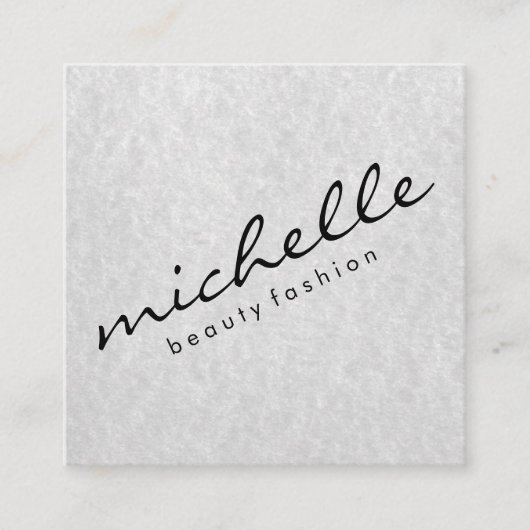 Minimale cursieve tekst vierkante visitekaartje (Voorkant)