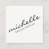 Minimale cursieve tekst vierkante visitekaartje (Voorkant)