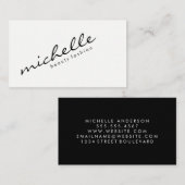 Minimale cursieve tekst visitekaartje (Voorkant / Achterkant)