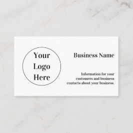 Minimale Custom Modern Zwart-Wit Visitekaartje