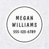 Minimale Custom Moderne Gepersonaliseerde Naam Kle Labels (Design 2)