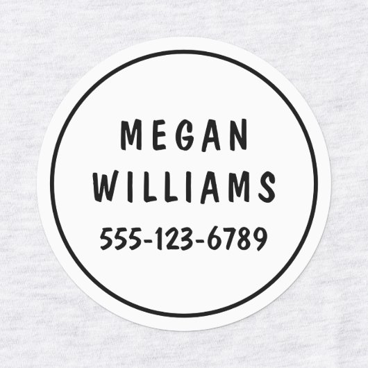 Minimale Custom Moderne Gepersonaliseerde Naam Kle Labels (Design 2)