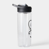 Minimale Custom Nurse Naam Stethoscoop Hart Waterfles (Rechts)