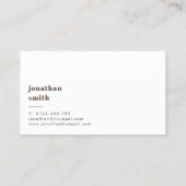 Minimale Custom Photo Professional Muzikant Modern Visitekaartje (Achterkant)