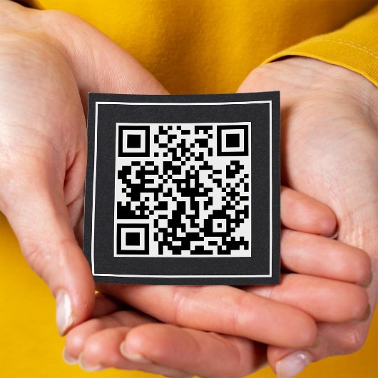 Minimale Custom QR Premium Vierkante Visitekaartje