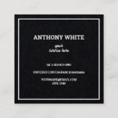 Minimale Custom QR Premium Vierkante Visitekaartje (Achterkant)