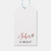 Minimale Custom Soberand Bright Christmas Cadeaulabel (Voorkant)