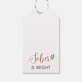 Minimale Custom Soberand Bright Christmas Cadeaulabel