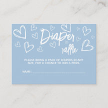 Minimale Cute Blauwe Hartjes Baby Shower Luier Raf