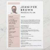 Minimale cv met fotografie (Voorkant)