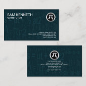 Minimale cyaan-Wiskunde met Algebra-formule Visitekaartje (Voorkant / Achterkant)