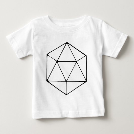 Minimale D20-ontwerptablet met gamer geek (Voorkant)