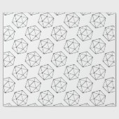 Minimale D20-ontwerptablet met gamer geek Cadeaupapier (Vlak)