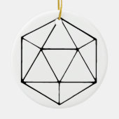 Minimale D20-ontwerptablet met gamer geek Keramisch Ornament (Voorkant)