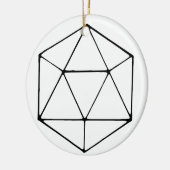 Minimale D20-ontwerptablet met gamer geek Keramisch Ornament (Links)