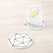 Minimale D20-ontwerptablet met gamer geek Zandsteen Onderzetter (Zijkant)