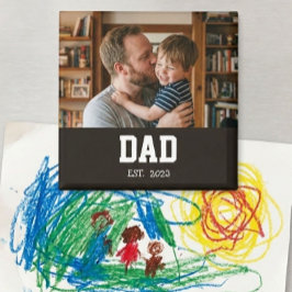 Minimale 'Dad Established' Vaderdag Cadeaumagneet Magneet