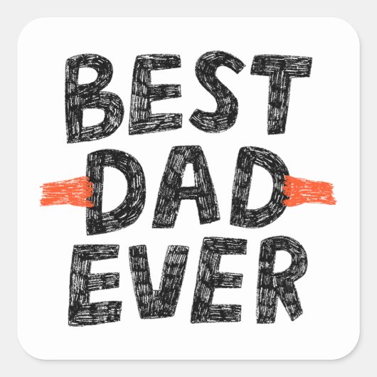 Minimale Dad Sticker | beste papa ooit (Voorkant)