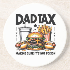 Minimale Dad Tax Food Icon Art Zandsteen Onderzetter