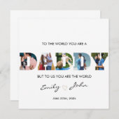 Minimale DADDY Photo Collage Happy Vaderdag (Voorkant / Achterkant)