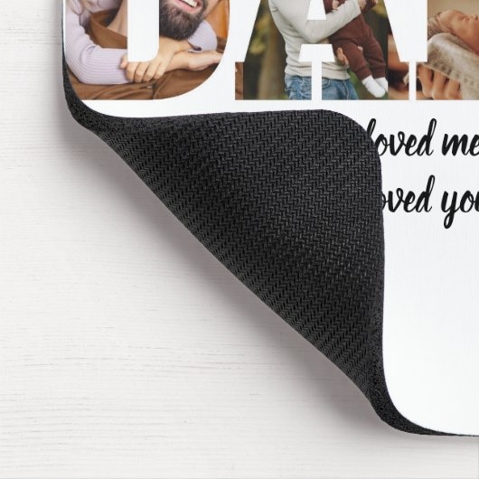 Minimale DADDY Photo Collage Happy Vaderdag Muismat (Hoek)