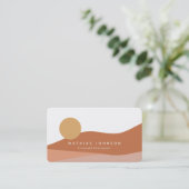 Minimale dag en nacht van woestijndromen visitekaartje (Staand voorkant)