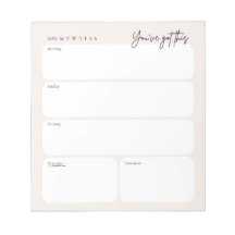 Minimale dagelijkse planner notitieblok