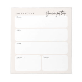 Minimale dagelijkse planner notitieblok
