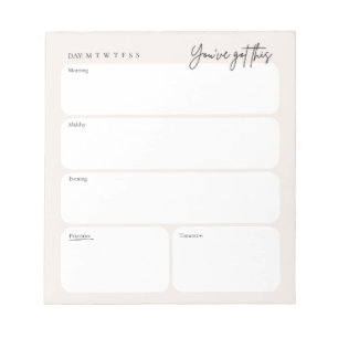 Minimale dagelijkse planner notitieblok