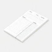 Minimale dagelijkse Planner|Om checklist van aanbi Post-it® Notes (Schuin)